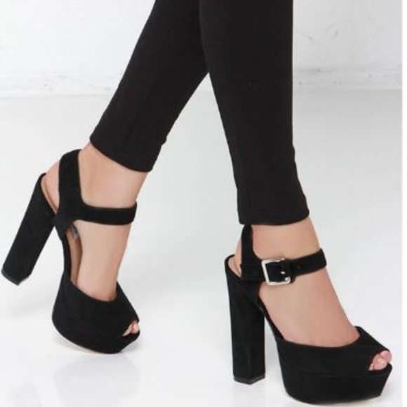 Steve Madden Burgundy Leather Platform Heels - Picture 5 of 11